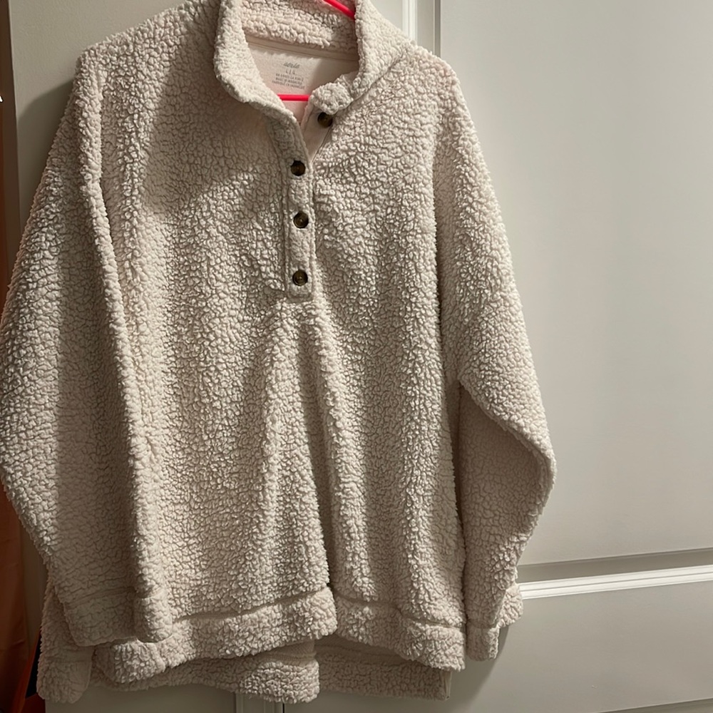 Sherpa over sized sweatshirt